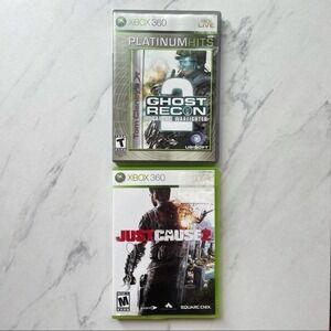 Xbox 360 Live Video Games Just Cause Ghost Recon Set of 2